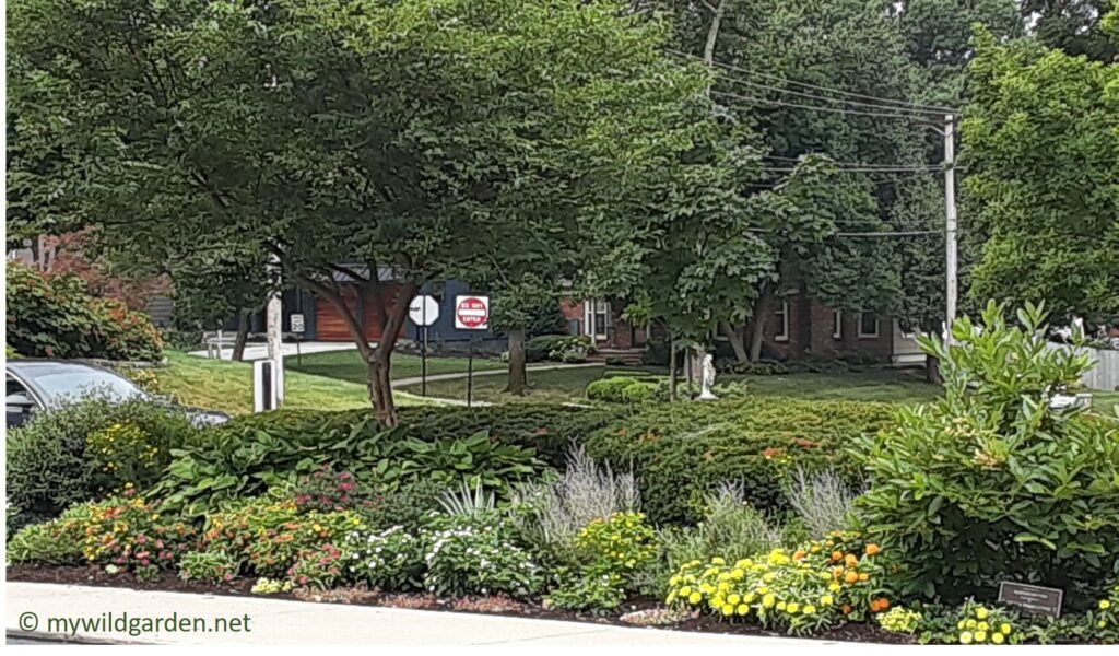 Bed of flowers in front of St. Agnes Catholic Church, Roeland Park, KS